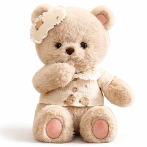 GINKG White Bunny Rabbit Plush Toy Soft Brown Bear Stuffed Animals Doll Sofa Decoration Cute Bunny Plushies Doll Baby