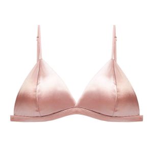 CHARMI Anti Sag Breathable Women Intimates Deep V-shape Seamless Triangle Cup Beauty Back Satin  Bra Push Up Bralette Women Bras