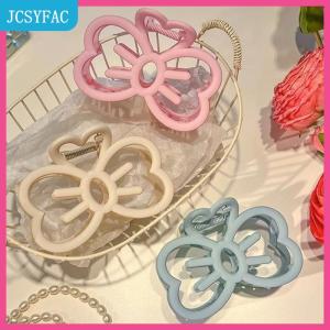 JCSYFAC Hàn Quốc Dễ Thương Bowknot Tóc Clip Nhựa Claw Clip Kẹo Màu Cua Tóc Clip Cho Cô Gái Ngọt Ngào Tóc Claw Phụ Kiện Tóc Cho Phụ Nữ