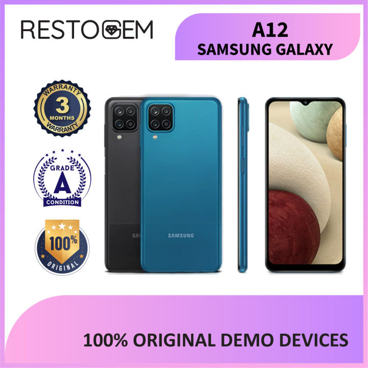 Samsung Galaxy A12 32GB + 3GB / 128GB + 4GB RAM 100% Original D e m o ...