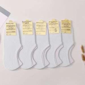 KAI si ke Vớ-vớ nam mùa xuân và mùa hè màu trơn nam và nữ cùng phong cách cộng với Silicone bó sát cotton vô hình tất hài Miệng nông vớ mỏng