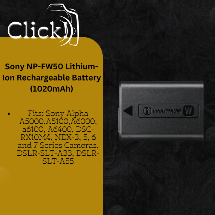 Sony NP-FW50 Lithium-Ion Rechargeable Battery (1020mAh)