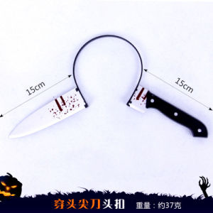YF Halloween head buckle headband decoration supplies ghost festival simulation tricky wear axe sharp kitchen knife headwear FY