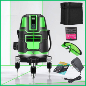 KING laser alat bangunan tukang waterpass 1 set lengkap warna hijau Laser 2 Line Taffware - SPY003