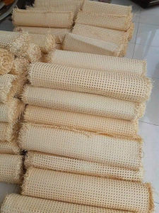 (CẮT LẺ) Lưới mây mắt cáo (KHỔ 80cm) màu vàng nhạt làm đồ decode trang trí nội thất nhà cửa