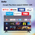 TuTu 65 inch Google TV (Powered by HKC) 4K ULTRA HD LED Widescreen Frameless TV - Netflix, Google Playstore (10,000 Apps) with HDR10+, Fast streaming Wi-Fi, Bluetooth 5.0, Built-in HDMI, USB, Dolby Digital Sound, Chromecast with Free TV Wall Bracket. 