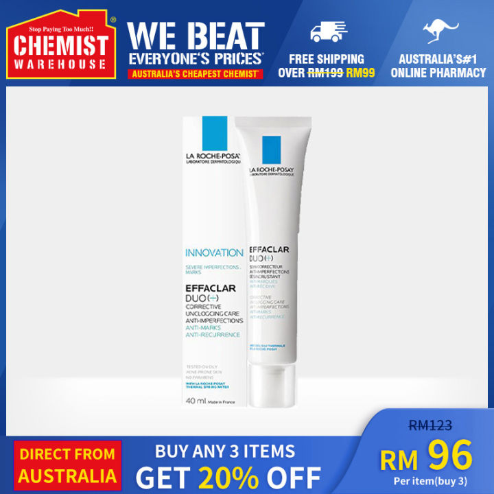 La Roche Posay Effaclar Duo Plus 40ml Helps Acne Removal & Acne Scar