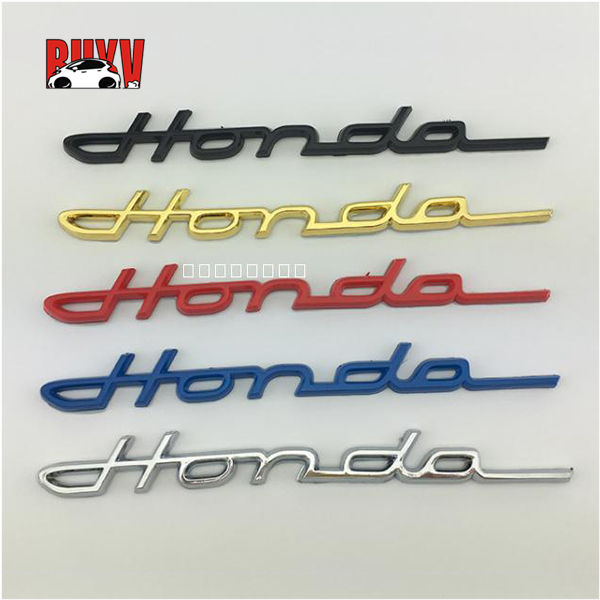 BuyV For Honda Logo，Cursive Font Letter Logo Car Badge Emblems ABS