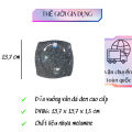 Đĩa nhựa - đĩa vuông nhựa Melamine giả đá đen. 