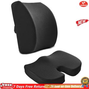 [VOF] Memory Foam Breathable Ergonomic Chair Cushion Back Support Pillow Ergonomic Desk Chair Cushion for Office Car Travel Airplane