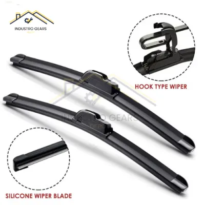 IGD || Universal Car Wiper Blade Banana Type U Hook Windscreen Windshield Rubber Hybrid Auto Wiper || PER PIECE