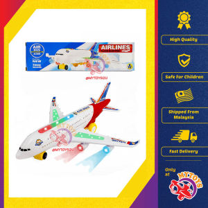 Aeroplane Boeing A380 Airbus 30cm with Colorful Lights and Music Battery Operated Party Toys For Boys MYTOYS