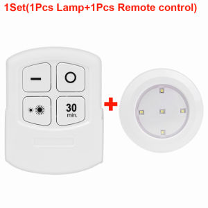 Polocat 5LEDS Wireless Cabinet Light Remote Control Dimmable Night Light Battery Powered Kitchen Bedroom Wardrobe Decorative Wall Lamp