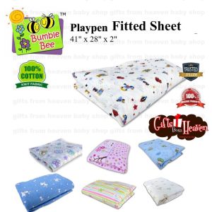 BUMBLE BEE PLAYPEN FITTED SHEET ASSORTED (KNIT)