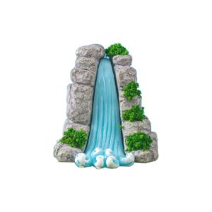 LARSC Resin Mini Rockery Ornament Decorative Figurines Miniatures Mini Mountain Statue DIY Desk Accessories Simulation Waterfall Rocks Mini Garden