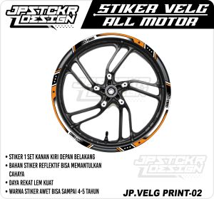 Stiker Cutting List Velg Beat Karbu Esp Deluxe Scoopy Mio Vario Sticker Aksesoris Roda Princut JP-02