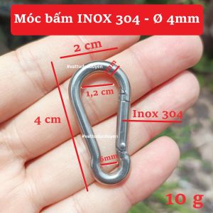 Móc xích bấm inox 304 [ Ø 4 5 6 8 10 12 14 mm ] - Không rỉ sáng bóng sạch hàng mới zin nét - #vattuducduyen
