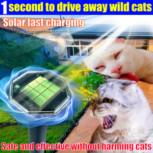 🔥1second to drive away wild cats！🙀cat repellent outdoor Safe and eftective without harming cats 100% solar power fastcharging ultrasonic cat repellent 360° High-tech sonic cat repellent penghalau kucing outdoor ultrasound cat repellent 驱猫器 驱猫神器