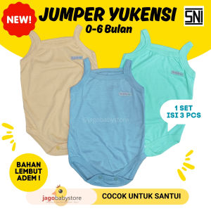 1 Pcs Jumper Singlet Bayi Newborn - Jumper Yukensi Warna untuk Bayi Cowok