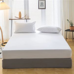 [Grade A ]Premium Cotton Fitted Bedsheet Anti-dust Mite Bedsheet Application Of Baby Cadar Single/Queen/King Size Soft & Breathable Mattress Protector