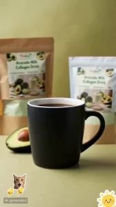 Fresh Avocado Milk Collagen Drink Powder No Sugar Added Skin Glow Healthy Hair Nails Energy Drink