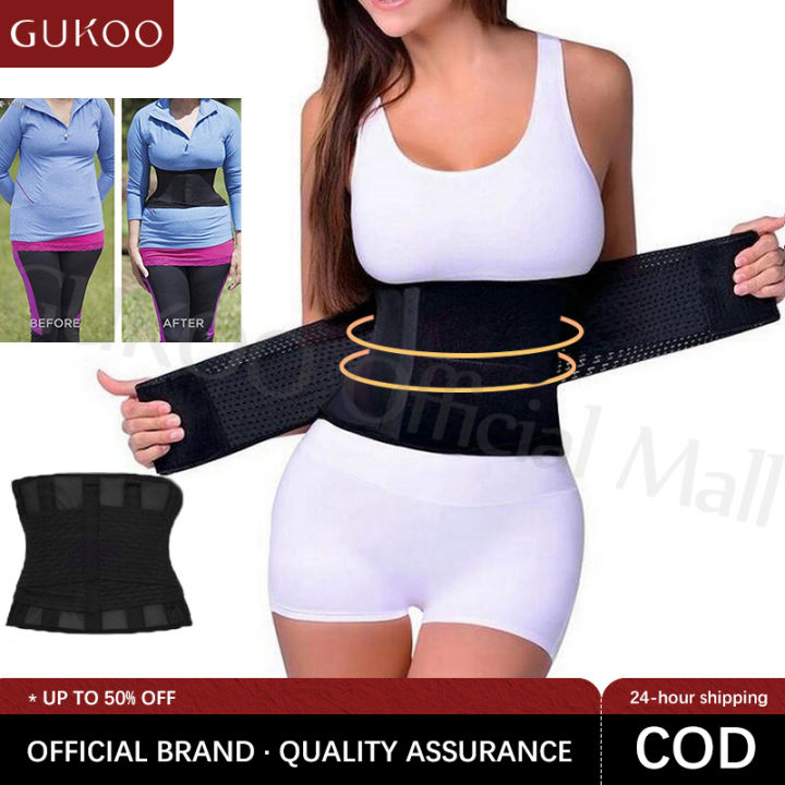 GUKOO Waist Trainer and Body Shaper with Dual Adjustable Hook and Loop  Closures Instant Hourglass Shape Adjustable Waist Trimmer Sports Training  Belt