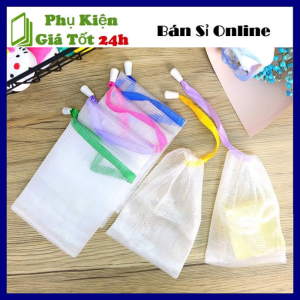 Combo 10 Túi Lưới Tạo Bọt Xà Phòng 2 Lớp Có Dây Treo Tiện Lợi - Túi Đựng Xà Phòng Rửa Mặt Tắm Gội - Túi Lưới Đựng Xà Phòng Tạo Bọt Tiết Kiệm Xà Phòng Dễ Vệ Sinh