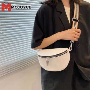 MOJOYCE กระเป๋าคาดเอวแฟชั่นผู้หญิงคลาสสิกสีทึบผู้หญิงกระเป๋าคาดหน้าอกกระเป๋าหนังสะพายพาดลำตัวผู้หญิงกระเป๋าคาดหน้าอกกระเป๋าซิปการเดินทาง