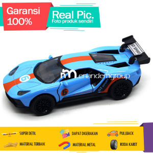 Diecast Miniatur Mainan Mobil Sedan Sport Balap Ford GT Besi Metal Buka Pintu