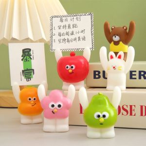 SEVENHALF Cartoon Fruit Message Folder Anti-fall Ins Small Animal  Decoration Portable Creative Business Card Holder Home