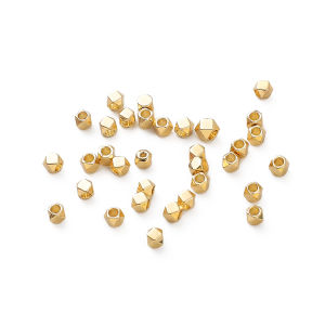 14K Gold Plated Brass Beads Loose Spacer Beads for DIY Handmade Bracelet Necklace Jewelry Making Accessories