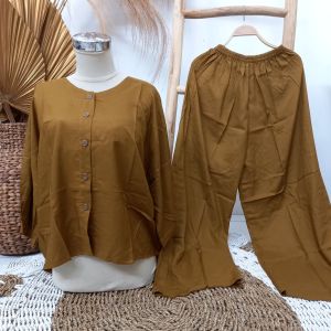 SETELAN RAYON ANDIN WANITA TERBARU KEKINIAN 2021 / SET RAYON POLOS TERBARU