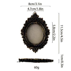 FORUM Goth Baroque Style Photo Frame Resin Black Photo Display Holders Unique Exquisite Picture Frame Ornaments Tabletop Wall Decor
