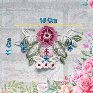 (Per Pasang) AP873 Patch Bordir Kebaya / Renda Tangan Cantik