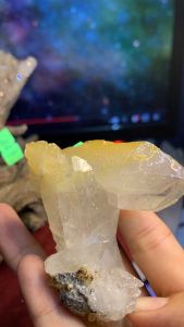 Đá thạch anh vàng Citrine tự nhiên phong thủy năng lượng vũ trụ mạnh thanh tẩy thiền định mã 440