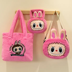 Lebi labubu Ba lô hình phim hoạt hình ô tô Rèm búp bê sang trọng giải thưởng vuốt búp bê cột con rối túi đựng tài liệu Ví đựng xu