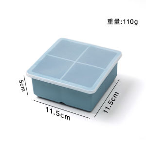 Khuôn Silicon Đá Viên Dài Hộ Gia Đình Tự Chế Dung Tích Lớn Cấp Thực Phẩm Dễ Dàng Tháo Rời Hộp Đá Khuôn Có Nắp