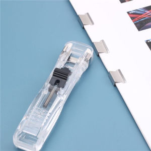 เครื่องจ่ายคลิปหนีบกระดาษ ที่เย็บกระดาษไร้เข็ม คลิปหนีบ แบบพกพา สูงสุด 40แผ่น