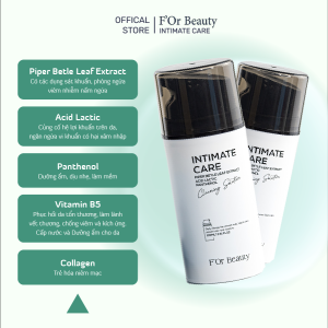 COMBO 2 CHAI- Dung Dịch Vệ Sinh Phụ Nữ Intimate Care For Beauty Giúp Khử Mùi Dưỡng Ẩm Tăng Đàn Hồi Cho Da 100ml + Tặng Nước hoa Foellie 5ML