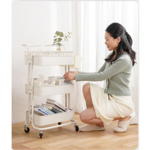 Xe đẩy Spa 3 tầng đa năng kệ bỉm sữa kệ để đồ có bánh xe giỏ để đồ đa năng có bánh xe di chuyển