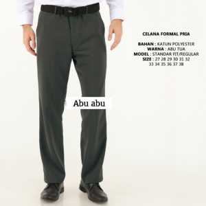 Celana Panjang Formal Pria Slimfit Hitam Pekat Jas Resmi Bahan Teflon Twiss Halus Tebal