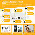 Rolte 8MP PAKTE CCTV 8 Saluran WiFi NVR 2 Kamera WiFi Ptz Lensa Ganda Warna Night Vision Aplikasi Icsee. 