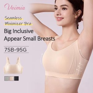 【OFFICIAL】Veimia Full-coverage Bra With Bunny Ear Design Full-cup Plus-size Bra Thin Shaping Bra With Over 8000 Breathable Holes Seamless Anti-sagging Supportive Bra