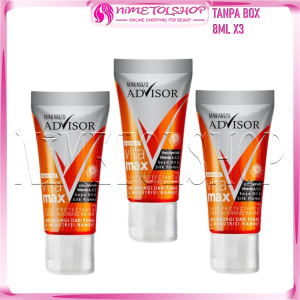 (BOX) MAKARIZO Advisor Vitamax 8ml X3 Vitamin Serum Rambut Keratin Kering Rusak Bercabang Catok