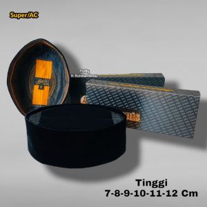 Peci Kopiah Hitam Polos AC Merk Manis Tinggi 7cm 8cm 9cm 10cm HM Toha Bandung Songkok Beludru Halus M.iming Perlengkapan Sholat Awing