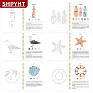 [COD] SHPYHT TOY Watercolor Workbooks Coloring Book Beginner Friendly Painting Kit Easy Nature Scenes Paint Set Art Crafts