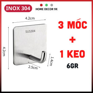 Móc Treo Tường Inox 304Treo Đồ Đa Năng TreoThớt Siêu Chắc Chắn