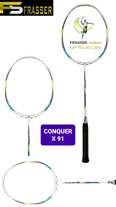 Frasser Raket Batminton Bulutangkis Conquer X 91 | Lazada Indonesia