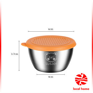 Thaihome 1 ชิ้น ทนทาน ขนาด 50ml ถ้วยซอสปรุงรสสแตนเลส มีฝาปิด แบบพกพานํามาใช้ใหม่ seasoning box