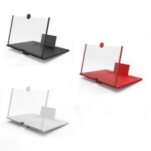 JOYPICKS ที่3D พับเก็บได้ อุปกรณ์ป้องกันดวงตา ที่วางโทรศัพท์ตั้งโต๊ะ สำหรับดูทีวี ประเภทการดึง ตัวยึดเครื่องขยายเสียงวิดีโอ ตัวขยายหน้าจอ เครื่องขยายหน้าจอ ขาตั้งขยายใหญ่